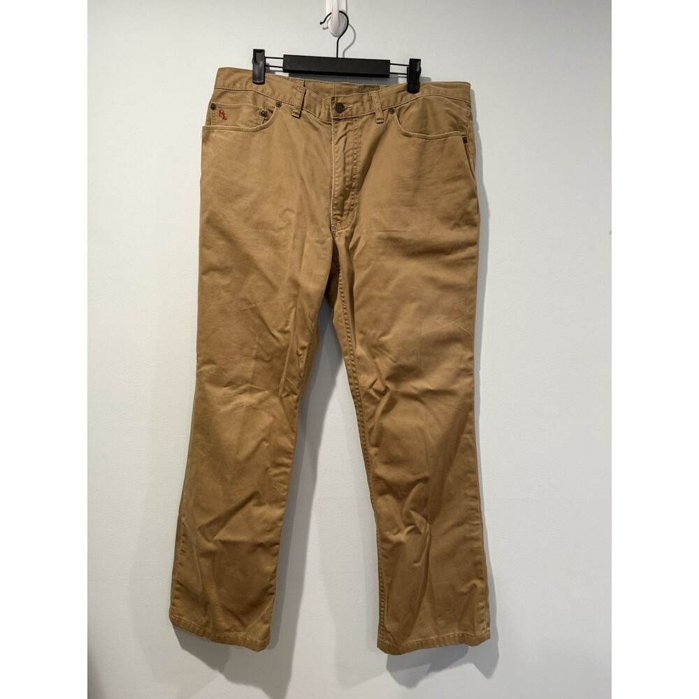 Polo Ralph Lauren Chino Pants Mens 36x29** Khaki 100% Cotton Travel Workwear